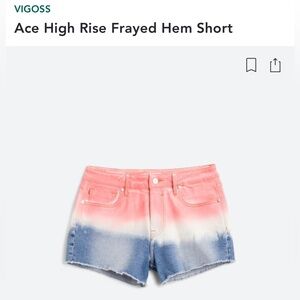 Vigoss Ace High Rise Frayed Hem Short